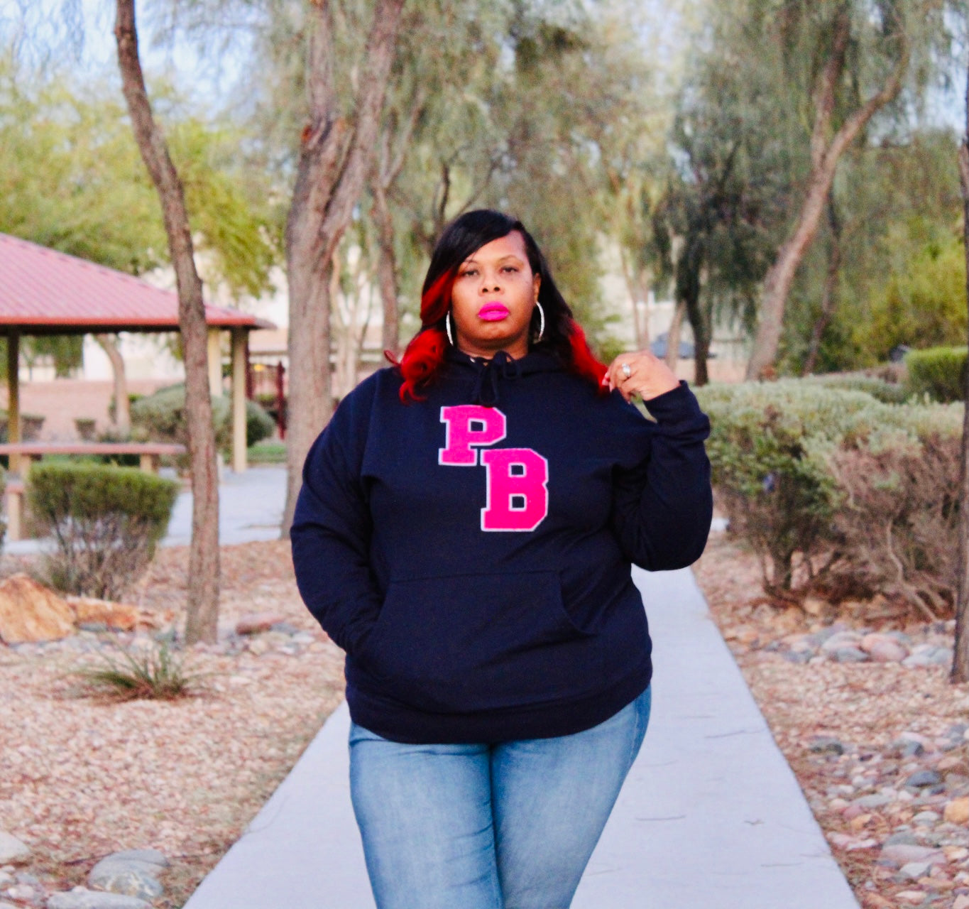 Blue Pretty Babe “Centered” Hoodie